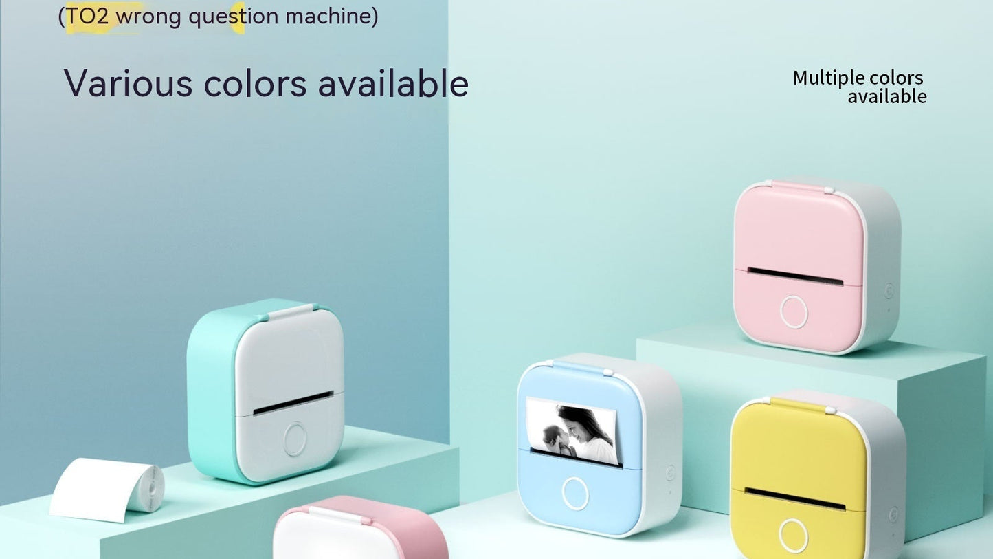 Portable Mini Thermal Label Printer Home Photo Printer Student Wrong Question Printer Bluetooth-compatible Mini Label Printer Price Tag