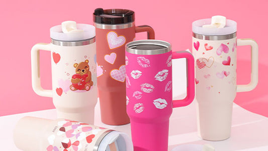 40 Oz Tumbler With Handle Straw Insulated, Stainless Steel Spill Proof Vacuum Coffee Cup Tumbler With Lid Tapered Mug Gifts For Valentine Lover Suitable For Car Gym Office Travel